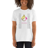 Unisex Length Check T-Shirt w/Front and Back Measurements