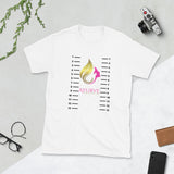 Unisex Length Check T-Shirt w/Front and Back Measurements